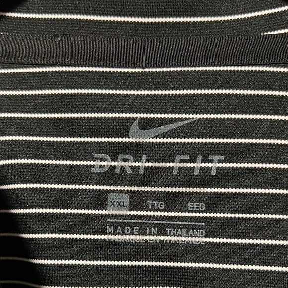 Nike Men's Black Striped Polo Shirt - Picture 5 of 8